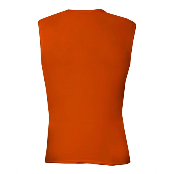 Sleeveless compression crew shirt with self-fabric collar, Stretch body fit, Double-needle... from ASI 37461 Augusta Sportswear