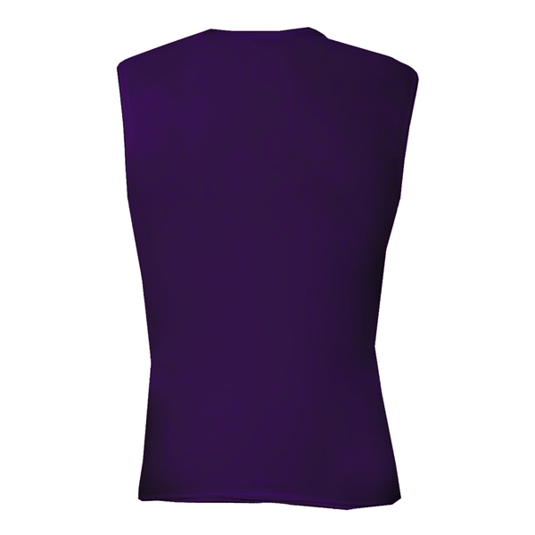 Sleeveless compression crew shirt with self-fabric collar, Stretch body fit, Double-needle... from ASI 37461 Augusta Sportswear