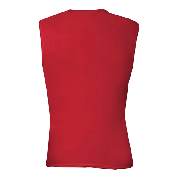 Sleeveless compression crew shirt with self-fabric collar, Stretch body fit, Double-needle... from ASI 37461 Augusta Sportswear