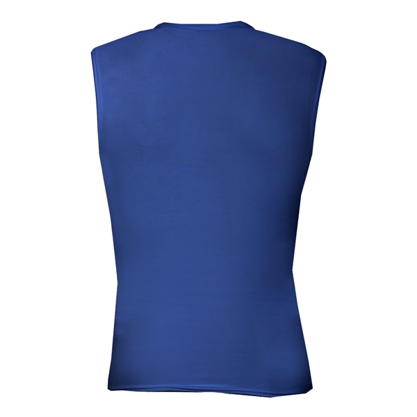 Sleeveless compression crew shirt with self-fabric collar, Stretch body fit, Double-needle... from ASI 37461 Augusta Sportswear