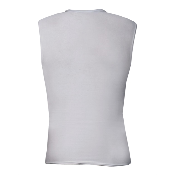 Sleeveless compression crew shirt with self-fabric collar, Stretch body fit, Double-needle... from ASI 37461 Augusta Sportswear