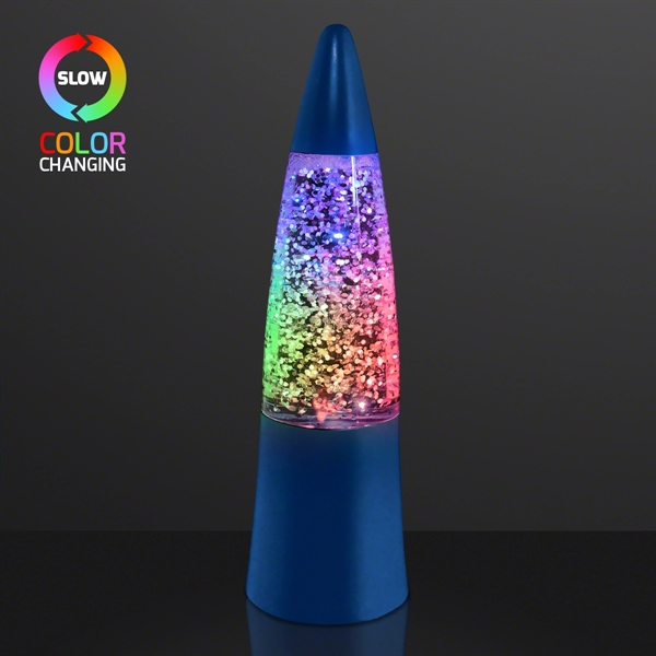 Blank or Imprinted. Light up glitter rocket lamp.... from ASI 34194 ALightPromos / Alight Promotional Products