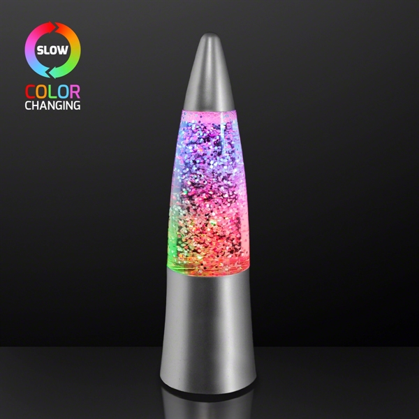 Blank or Imprinted. Light up glitter rocket lamp.... from ASI 34194 ALightPromos / Alight Promotional Products
