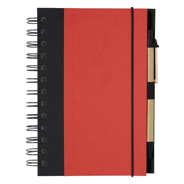 Spiral notebook and pen with elastic pen loop and elastic band... from ASI 61125 Hit Promotional Products / Hit®