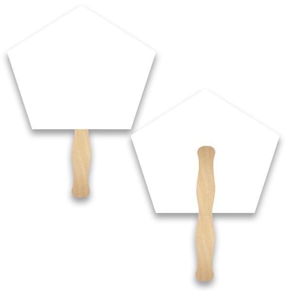 Stock shape Church hand fan with wood handle ( wood stick)... from ASI 93520 Ventura Inc