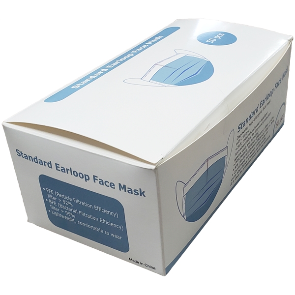 This disposable face mask has ear loops that are designed for... from ASI 31260 AdCapitol