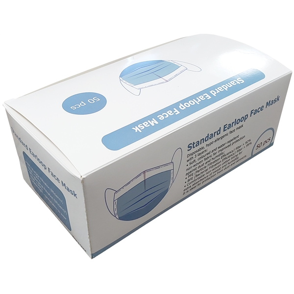 This disposable face mask has ear loops that are designed for... from ASI 31260 AdCapitol