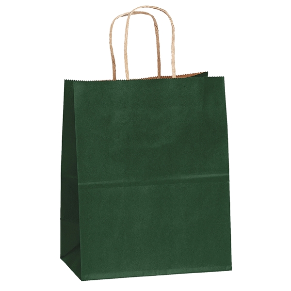 Matte paper shopper with a serrated cut top and twisted paper... from ASI 37940 Bag Makers Inc