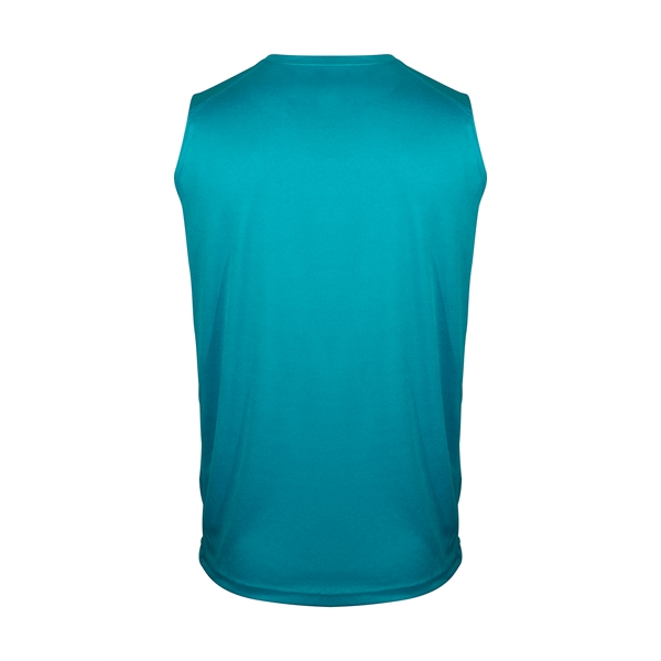 Sleeveless tee with self-fabric collar, double-needle hem.... from ASI 37461 Augusta Sportswear