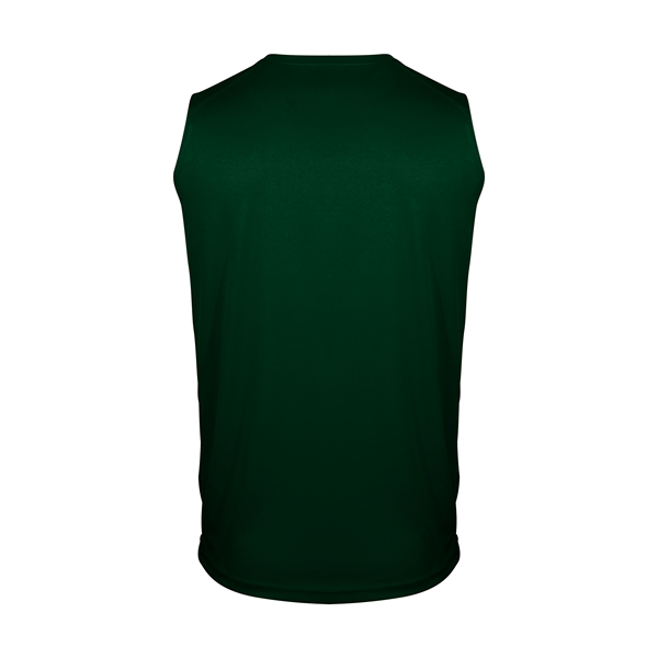 Sleeveless tee with self-fabric collar, double-needle hem.... from ASI 37461 Augusta Sportswear