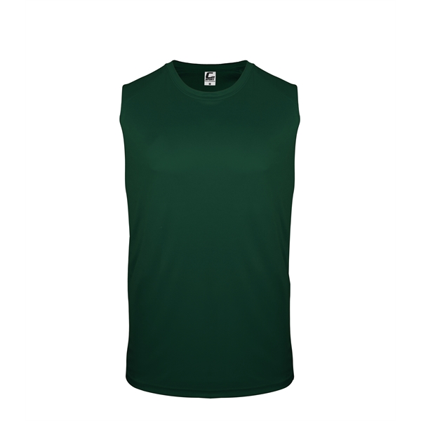 Sleeveless tee with self-fabric collar, double-needle hem.... from ASI 37461 Augusta Sportswear
