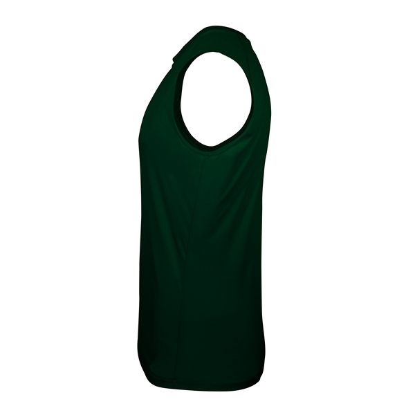 Sleeveless tee with self-fabric collar, double-needle hem.... from ASI 37461 Augusta Sportswear