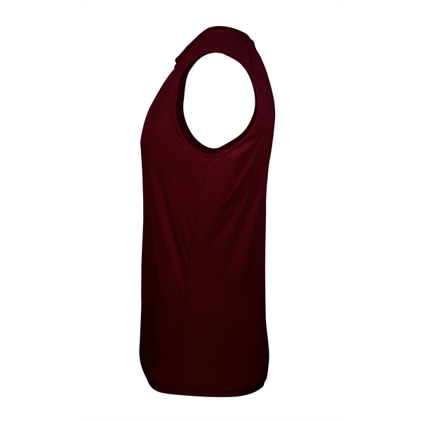 Sleeveless tee with self-fabric collar, double-needle hem.... from ASI 37461 Augusta Sportswear