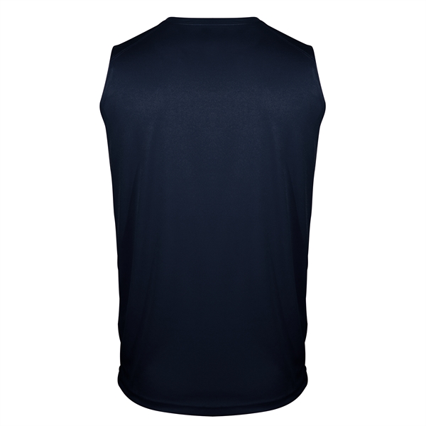 Sleeveless tee with self-fabric collar, double-needle hem.... from ASI 37461 Augusta Sportswear