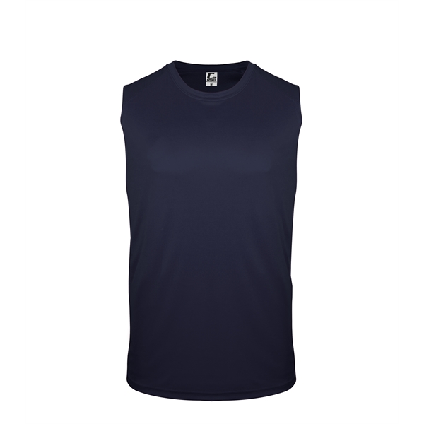 Sleeveless tee with self-fabric collar, double-needle hem.... from ASI 37461 Augusta Sportswear