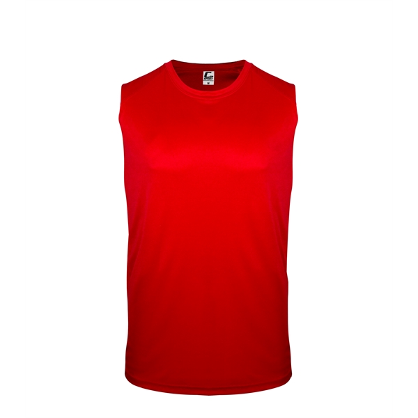 Sleeveless tee with self-fabric collar, double-needle hem.... from ASI 37461 Augusta Sportswear