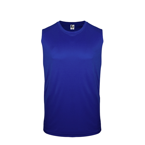 Sleeveless tee with self-fabric collar, double-needle hem.... from ASI 37461 Augusta Sportswear