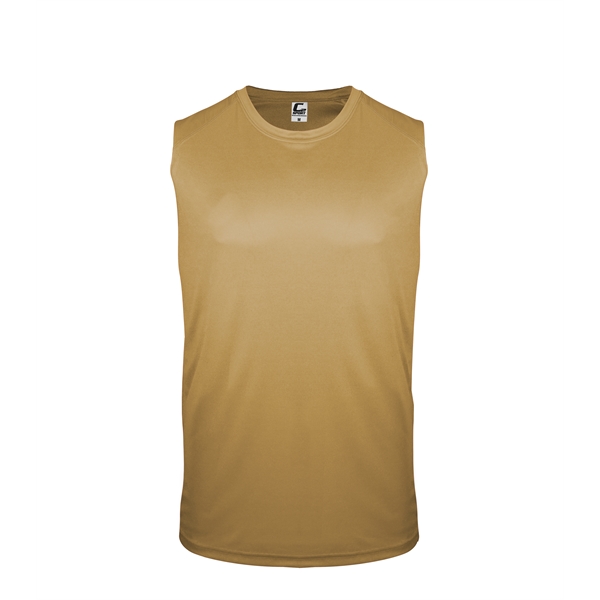 Sleeveless tee with self-fabric collar, double-needle hem.... from ASI 37461 Augusta Sportswear