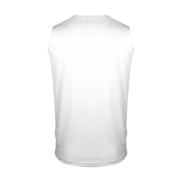 Sleeveless tee with self-fabric collar, double-needle hem.... from ASI 37461 Augusta Sportswear