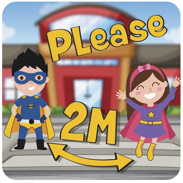 Floor graphic decal .007 opaque white vinyl, clear anti-skid lamination. Full... from ASI 87400 ArtechPro