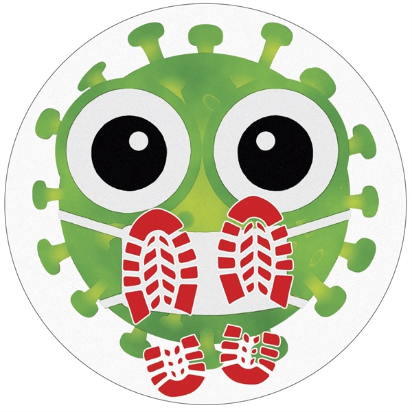 Floor graphic decal .007 opaque white vinyl, clear anti-skid lamination. Full... from ASI 87400 ArtechPro