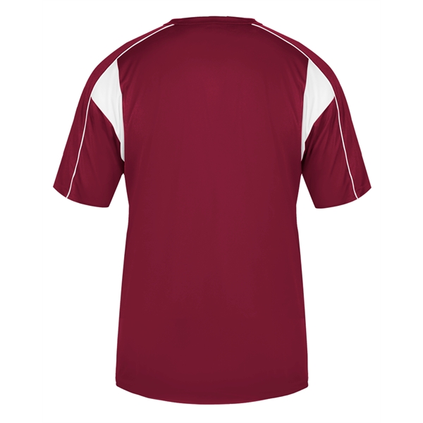 Youth shirt with contrasting panel inserts, Two button placket, Double-needle hem.... from ASI 37461 Augusta Sportswear