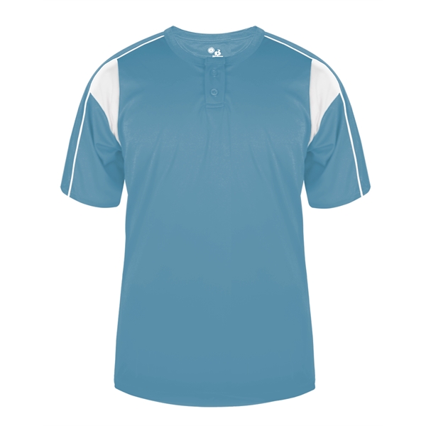 Youth shirt with contrasting panel inserts, Two button placket, Double-needle hem.... from ASI 37461 Augusta Sportswear