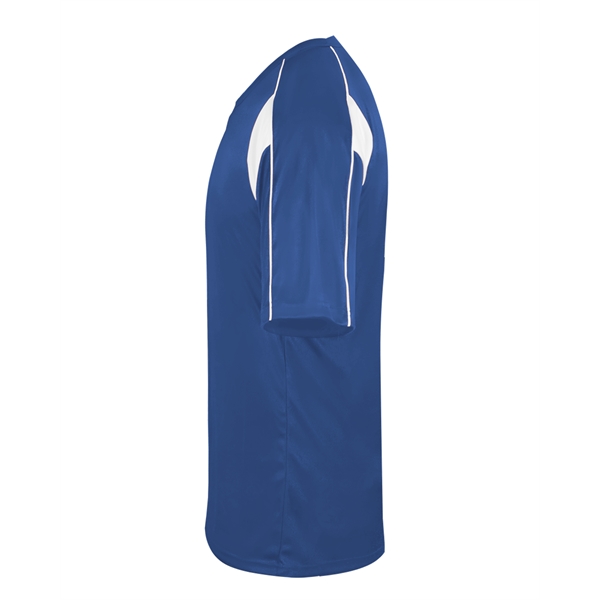 Youth shirt with contrasting panel inserts, Two button placket, Double-needle hem.... from ASI 37461 Augusta Sportswear