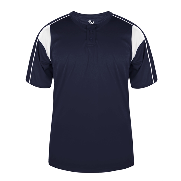 Youth shirt with contrasting panel inserts, Two button placket, Double-needle hem.... from ASI 37461 Augusta Sportswear