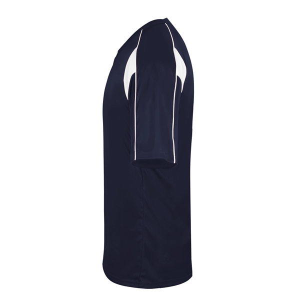 Youth shirt with contrasting panel inserts, Two button placket, Double-needle hem.... from ASI 37461 Augusta Sportswear