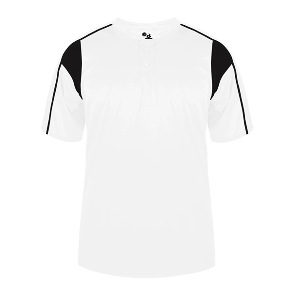 Youth shirt with contrasting panel inserts, Two button placket, Double-needle hem.... from ASI 37461 Augusta Sportswear