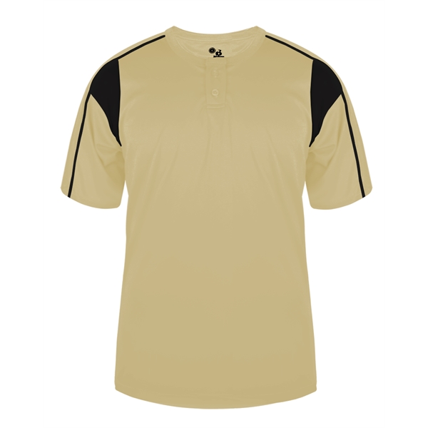 Youth shirt with contrasting panel inserts, Two button placket, Double-needle hem.... from ASI 37461 Augusta Sportswear