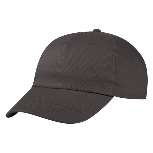 100% Cotton Twill Cap, 5 Panel, Medium Profile, Unstructured Crown &... from ASI 61125 Hit Promotional Products / Hit®