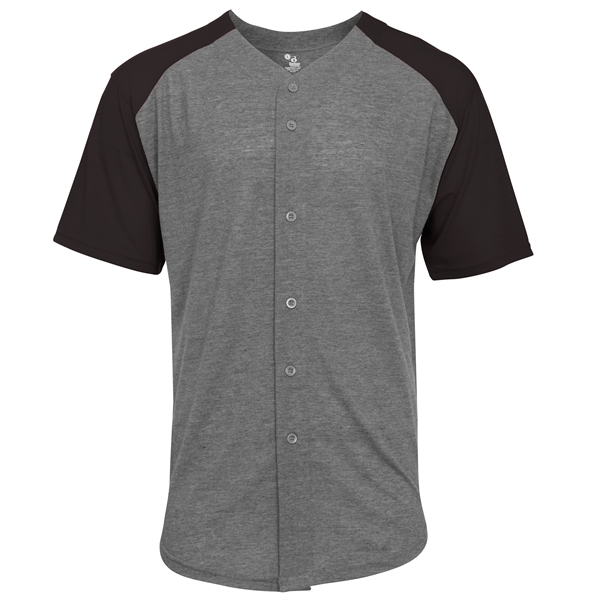 Item #495000 Tri-Blend Full Button Tee