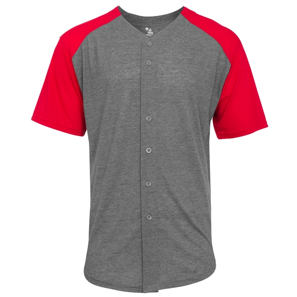 Item #495000 Tri-Blend Full Button Tee