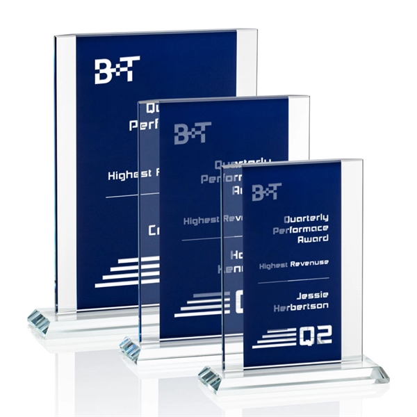 A magnificent Starfire award with a centered Sapphire accent and mounted... from ASI 84592 St Regis Group / St Regis