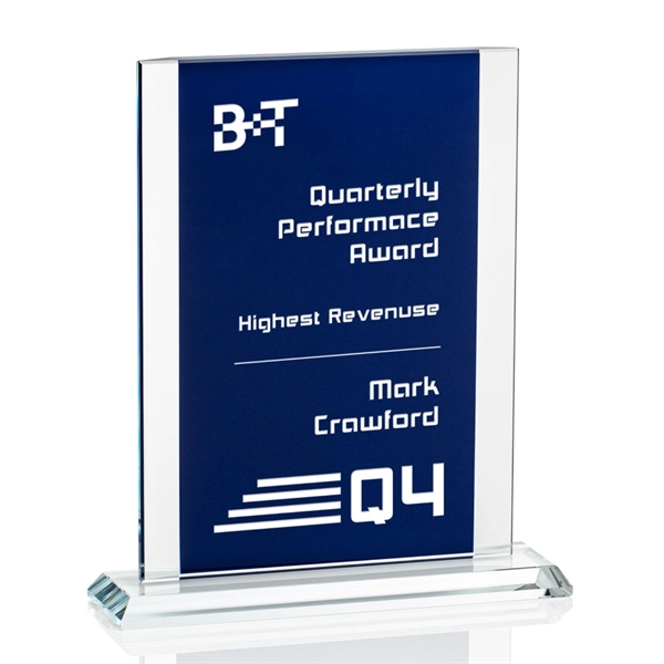 A magnificent Starfire award with a centered Sapphire accent and mounted... from ASI 84592 St Regis Group / St Regis