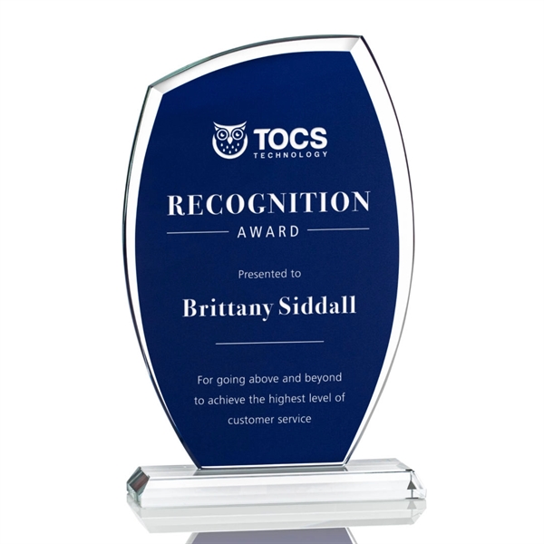 This spectacular Starfire Crystal award features a curved beveled top and... from ASI 84592 St Regis Group / St Regis