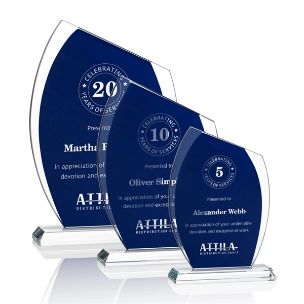 An extraordinary Starfire award with a beautiful Sapphire accent mounted to... from ASI 84592 St Regis Group / St Regis