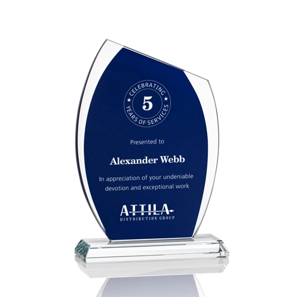 An extraordinary Starfire award with a beautiful Sapphire accent mounted to... from ASI 84592 St Regis Group / St Regis