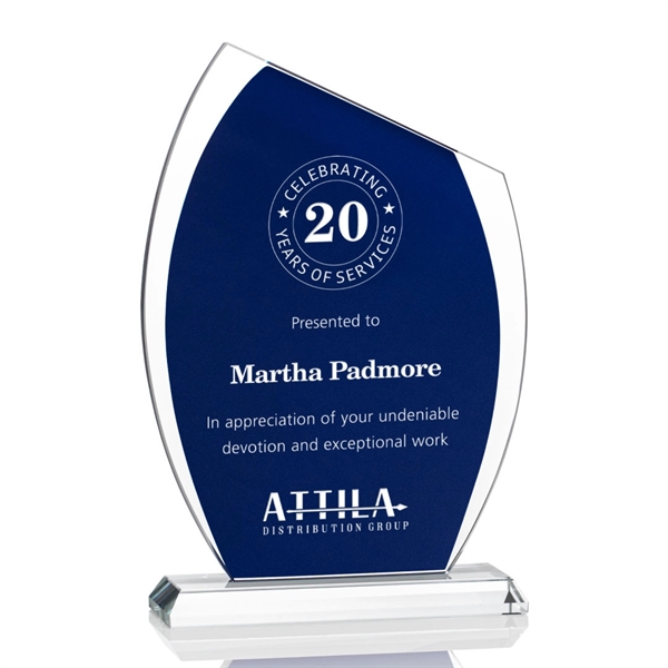 An extraordinary Starfire award with a beautiful Sapphire accent mounted to... from ASI 84592 St Regis Group / St Regis