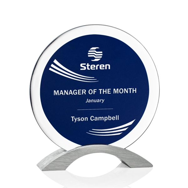 A modern Starfire disc paired with a centered Sapphire accent and... from ASI 84592 St Regis Group / St Regis