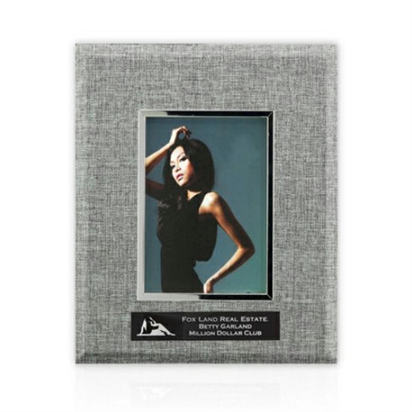 Linen - Gray frame. Wrapped gray fabric with silver bezel and... from ASI 84592 St Regis Group