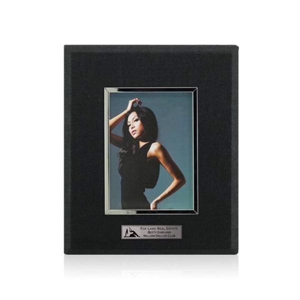 Linen - Black Frame. Wrapped black fabric with silver bezel &... from ASI 84592 St Regis Group
