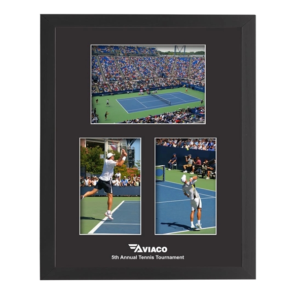 This elegant multi-photo frame is surrounded by rich black engineered wood... from ASI 84592 St Regis Group