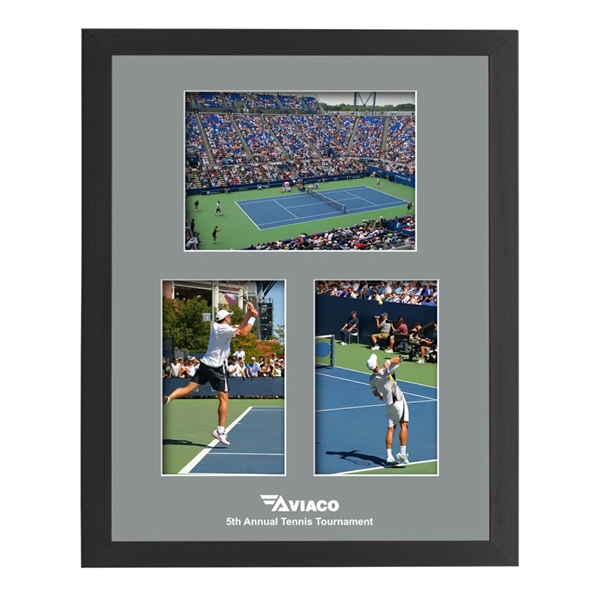 This elegant multi-photo frame is surrounded by rich black engineered wood... from ASI 84592 St Regis Group