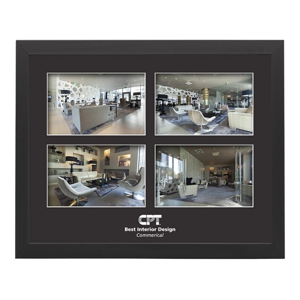 The ebony Dunmore multi-photo frame features four 4"x6" horizontal photos and... from ASI 84592 St Regis Group
