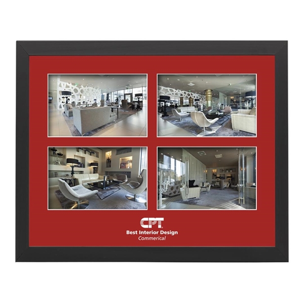 The ebony Dunmore multi-photo frame features four 4"x6" horizontal photos and... from ASI 84592 St Regis Group