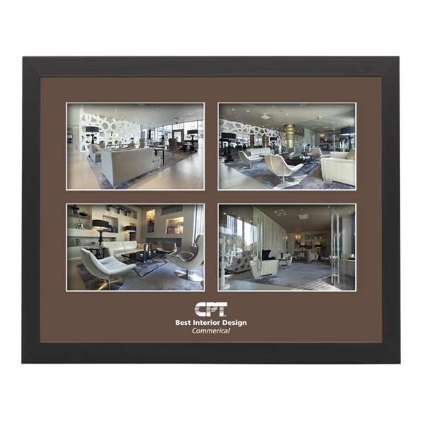 The ebony Dunmore multi-photo frame features four 4"x6" horizontal photos and... from ASI 84592 St Regis Group