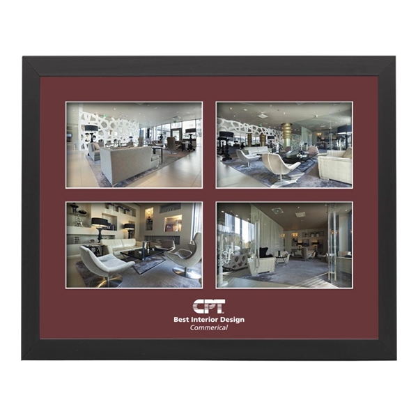 The ebony Dunmore multi-photo frame features four 4"x6" horizontal photos and... from ASI 84592 St Regis Group